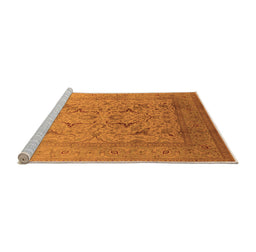 Sideview of Machine Washable Oriental Orange Industrial Area Rugs, wshurb3235org