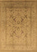 Machine Washable Oriental Brown Industrial Rug, wshurb3235brn