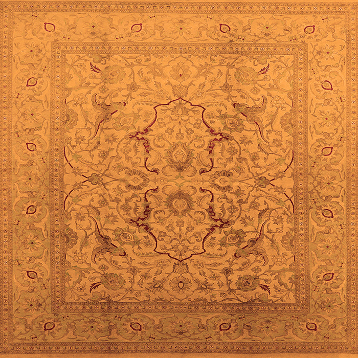 Square Oriental Orange Industrial Rug, urb3235org