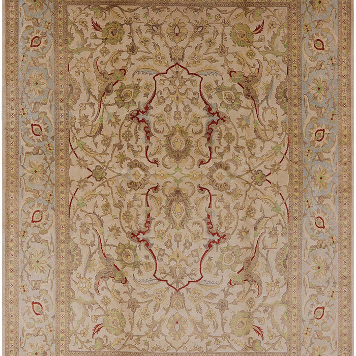 Mid-Century Modern Light Brown Oriental Rug, urb3235
