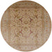 Round Mid-Century Modern Light Brown Oriental Rug, urb3235