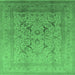 Square Oriental Emerald Green Industrial Rug, urb3235emgrn