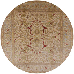Round Machine Washable Industrial Modern Light Brown Rug, wshurb3235