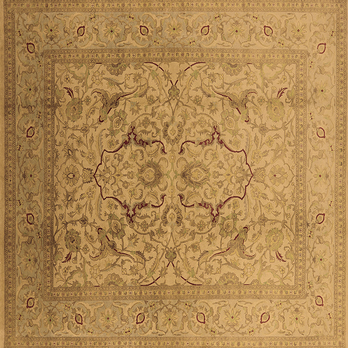 Square Oriental Brown Industrial Rug, urb3235brn