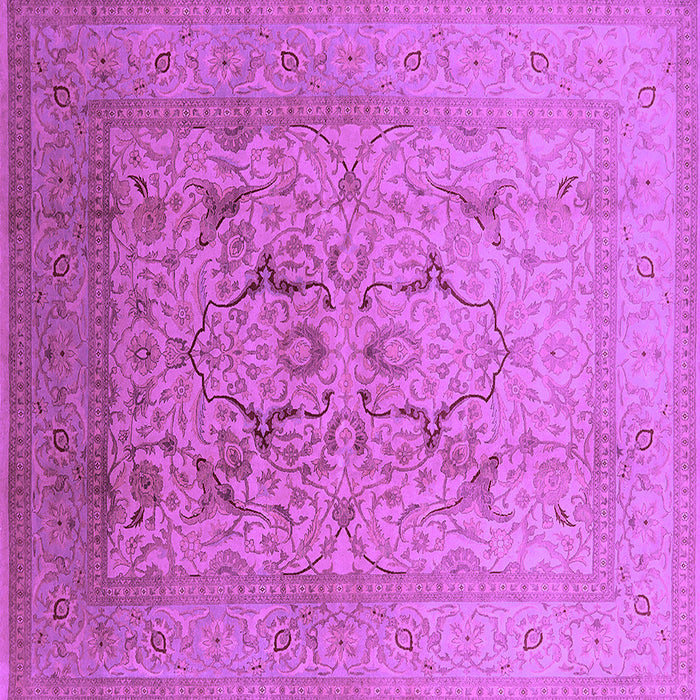 Square Machine Washable Oriental Purple Industrial Area Rugs, wshurb3235pur