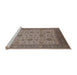 Sideview of Machine Washable Industrial Modern Camel Brown Rug, wshurb3236