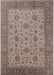 Mid-Century Modern Camel Brown Oriental Rug, urb3236