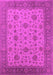 Machine Washable Oriental Pink Industrial Rug, wshurb3236pnk