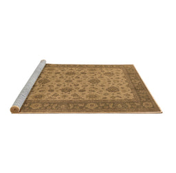 Sideview of Machine Washable Oriental Brown Industrial Rug, wshurb3236brn