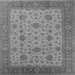 Square Machine Washable Oriental Gray Industrial Rug, wshurb3236gry