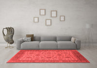 Machine Washable Oriental Red Industrial Rug, wshurb3236red