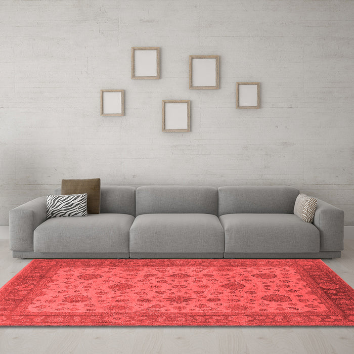 Industrial Red Washable Rugs