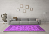 Machine Washable Oriental Purple Industrial Rug, wshurb3236pur