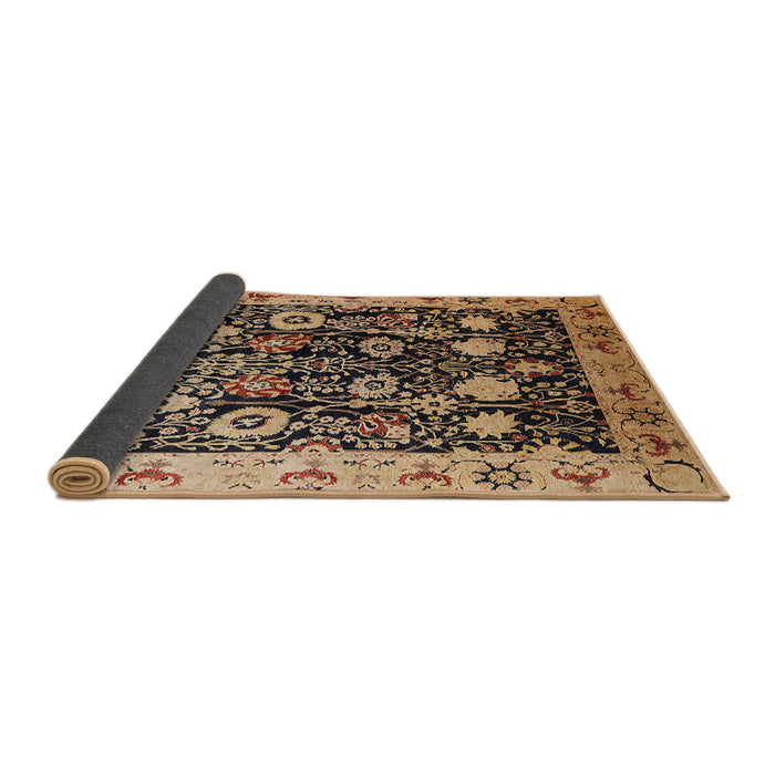 Sideview of Mid-Century Modern Bakers Brown Oriental Rug, urb3237