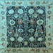 Square Oriental Light Blue Industrial Rug, urb3237lblu