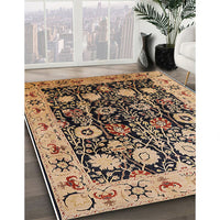 Mid-Century Modern Bakers Brown Oriental Rug, urb3237