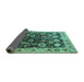 Sideview of Oriental Turquoise Industrial Rug, urb3237turq