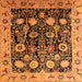 Square Oriental Orange Industrial Rug, urb3237org