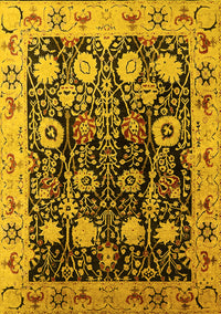 Oriental Yellow Industrial Rug, urb3237yw