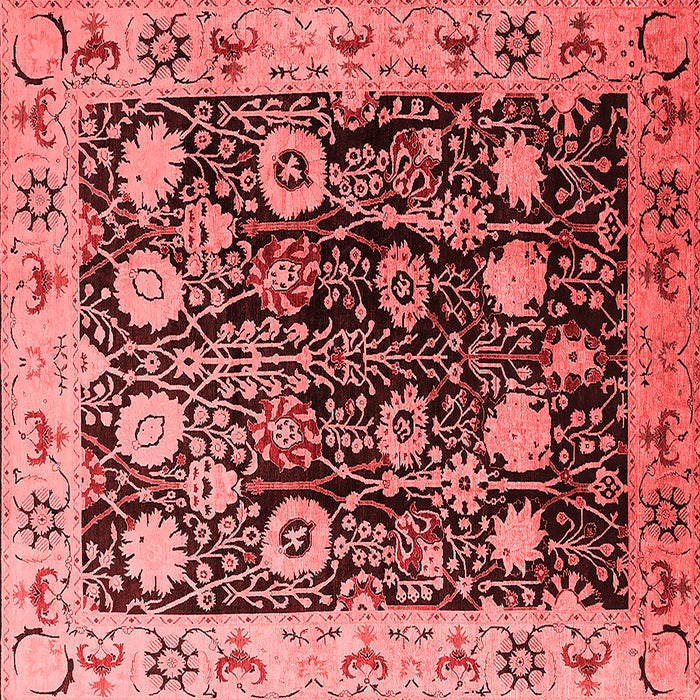 Machine Washable Oriental Red Industrial Rug, wshurb3237red