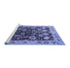 Sideview of Machine Washable Oriental Blue Industrial Rug, wshurb3237blu