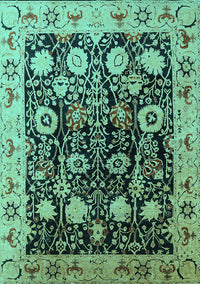 Oriental Turquoise Industrial Rug, urb3237turq