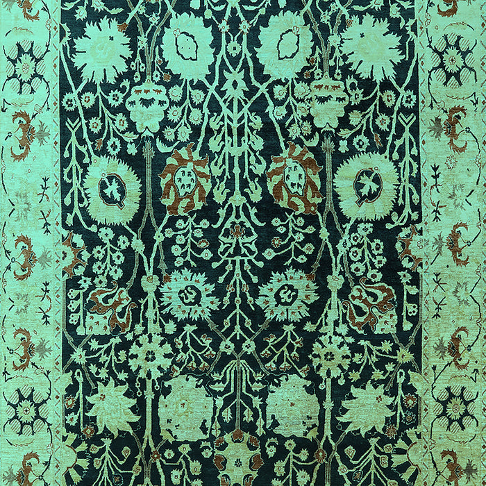 Oriental Turquoise Industrial Rug, urb3237turq