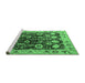 Sideview of Machine Washable Oriental Emerald Green Industrial Area Rugs, wshurb3237emgrn