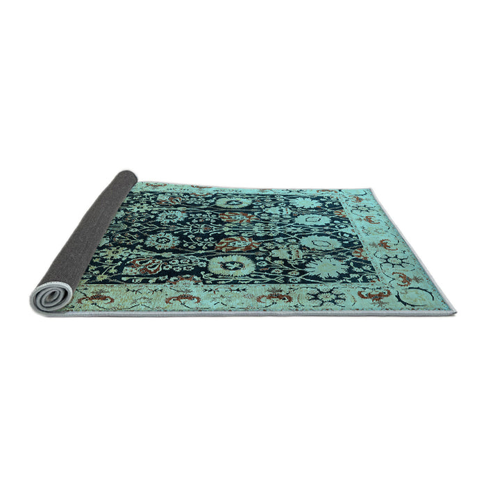 Sideview of Oriental Light Blue Industrial Rug, urb3237lblu