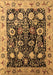 Machine Washable Oriental Brown Industrial Rug, wshurb3237brn