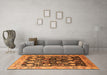 Machine Washable Oriental Orange Industrial Area Rugs in a Living Room, wshurb3237org