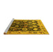 Sideview of Machine Washable Oriental Yellow Industrial Rug, wshurb3237yw