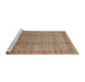 Sideview of Machine Washable Industrial Modern Light Brown Rug, wshurb3238