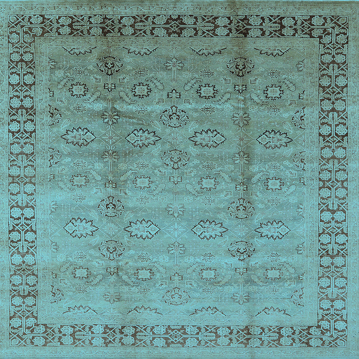 Square Oriental Light Blue Industrial Rug, urb3238lblu