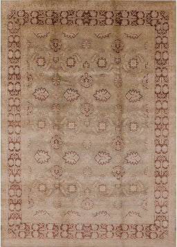 Mid-Century Modern Light Brown Oriental Rug, urb3238