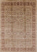 Mid-Century Modern Light Brown Oriental Rug, urb3238