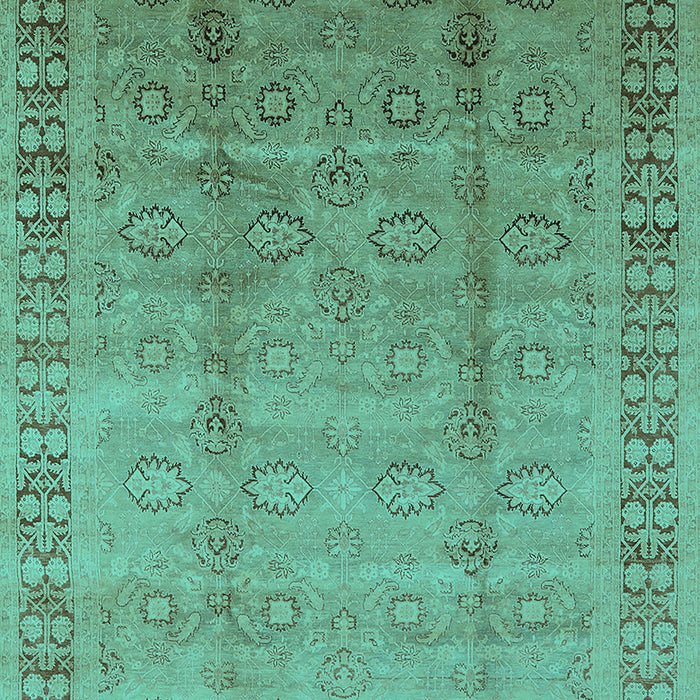 Machine Washable Oriental Turquoise Industrial Area Rugs, wshurb3238turq