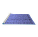 Sideview of Machine Washable Oriental Blue Industrial Rug, wshurb3238blu