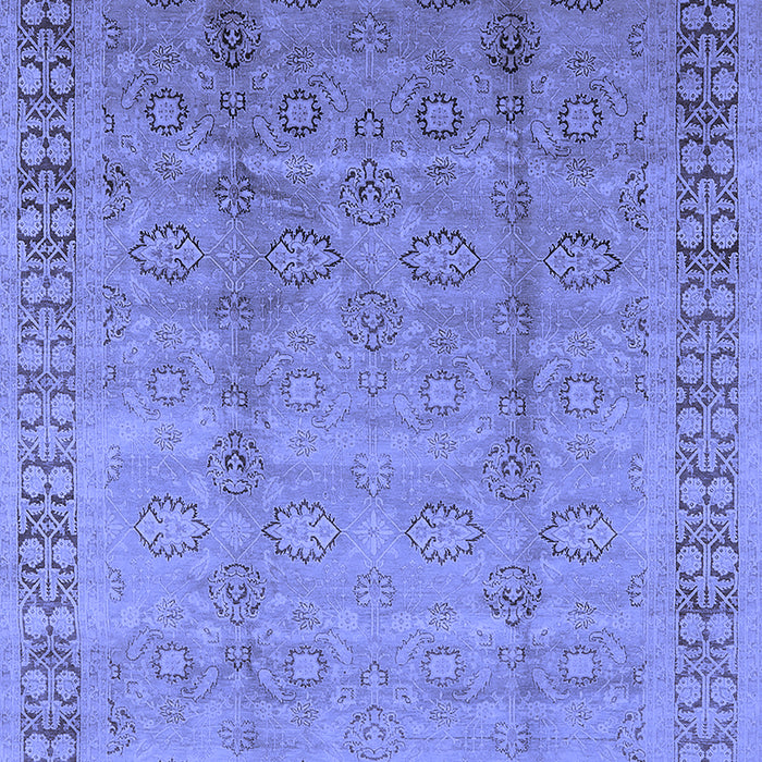 Machine Washable Oriental Blue Industrial Rug, wshurb3238blu