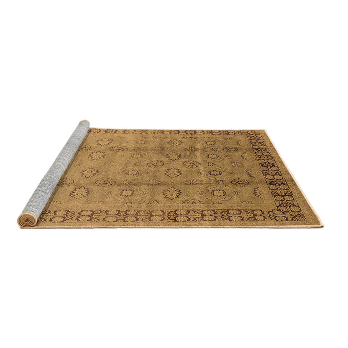 Sideview of Machine Washable Oriental Brown Industrial Rug, wshurb3238brn