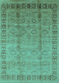 Oriental Turquoise Industrial Rug, urb3238turq