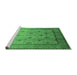 Sideview of Machine Washable Oriental Emerald Green Industrial Area Rugs, wshurb3239emgrn