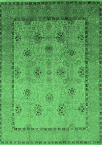 Oriental Emerald Green Industrial Rug, urb3239emgrn