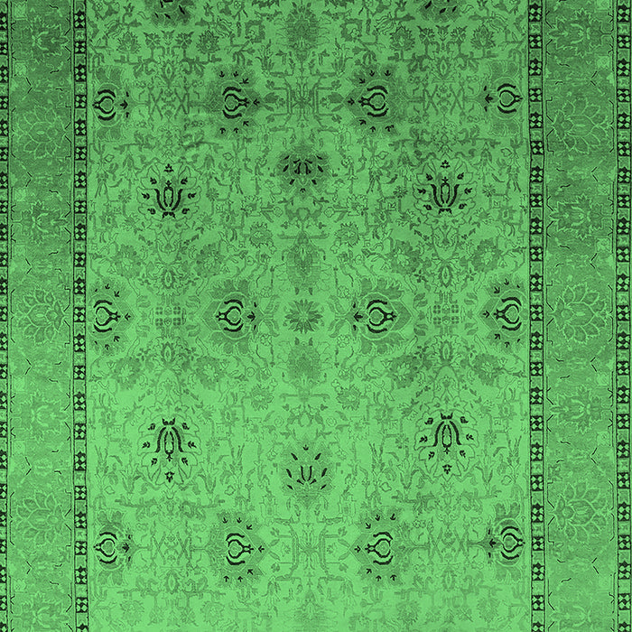 Machine Washable Oriental Emerald Green Industrial Area Rugs, wshurb3239emgrn
