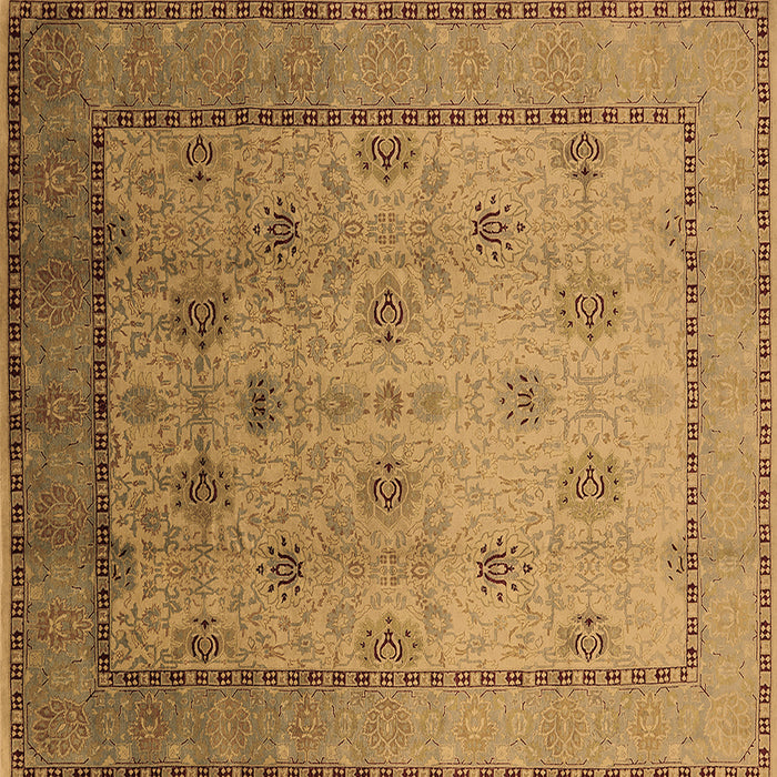 Square Oriental Brown Industrial Rug, urb3239brn
