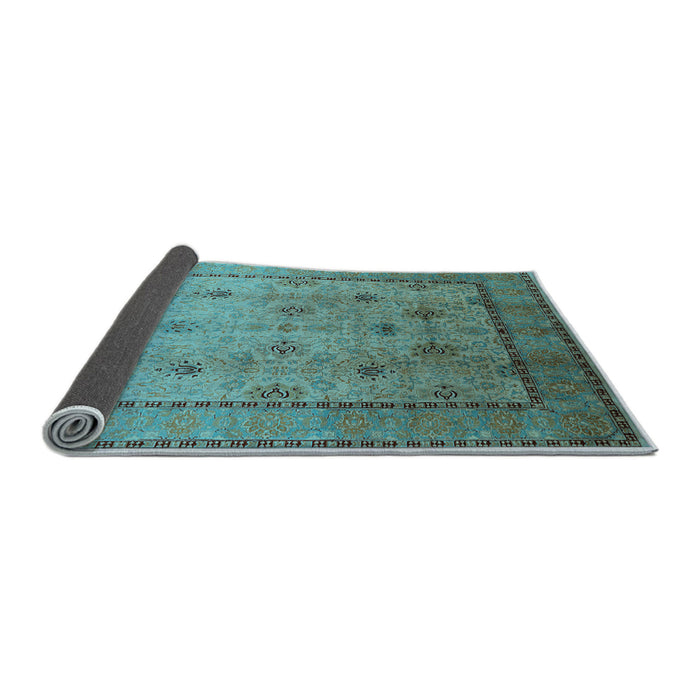 Sideview of Oriental Light Blue Industrial Rug, urb3239lblu