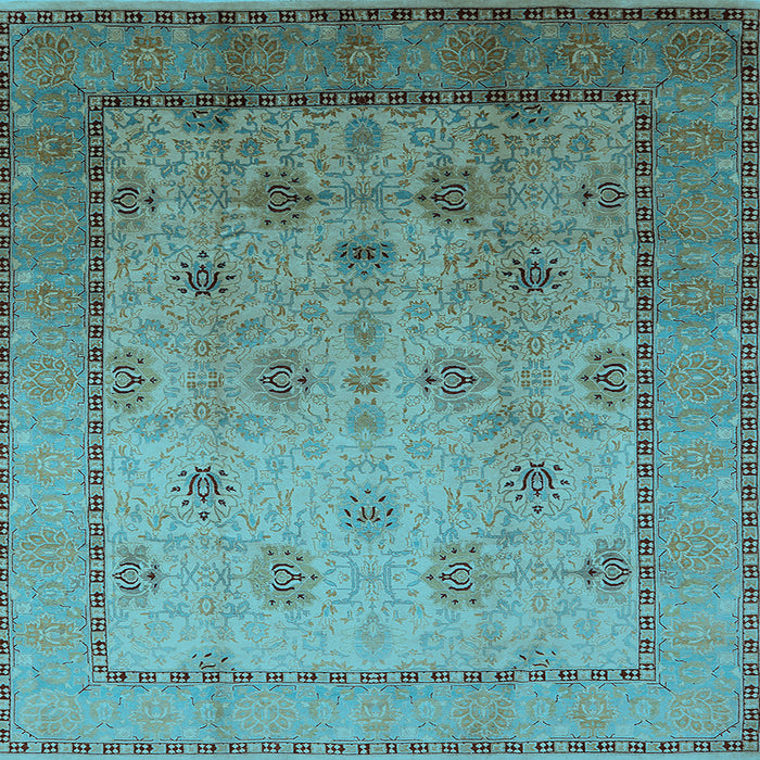 Square Oriental Light Blue Industrial Rug, urb3239lblu