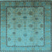 Square Oriental Light Blue Industrial Rug, urb3239lblu