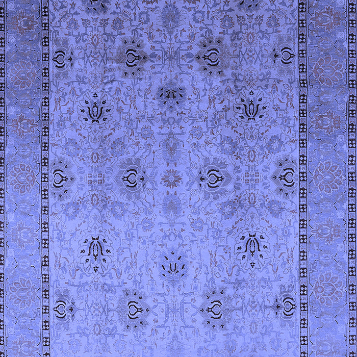 Machine Washable Oriental Blue Industrial Rug, wshurb3239blu