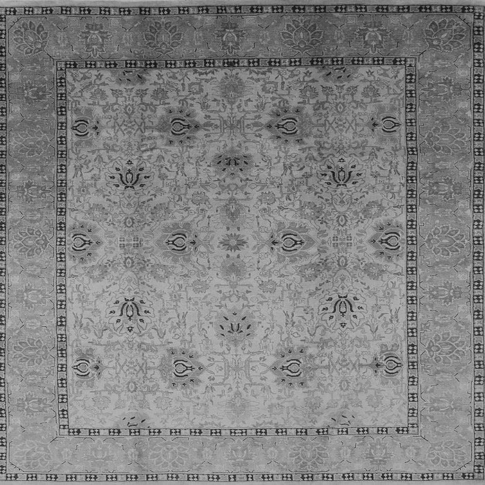 Square Machine Washable Oriental Gray Industrial Rug, wshurb3239gry